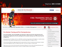 Tablet Screenshot of fire-training-wales.co.uk